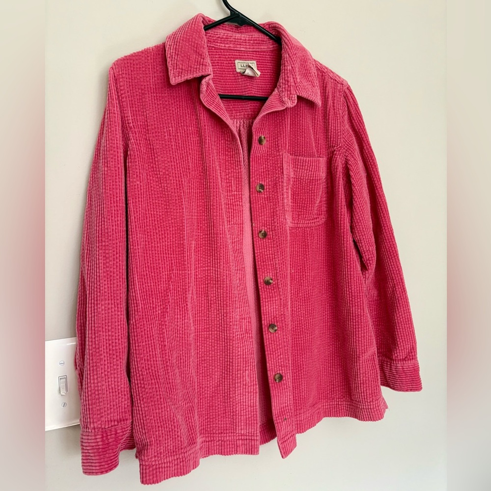 L.L. Bean Pink Corduroy Top